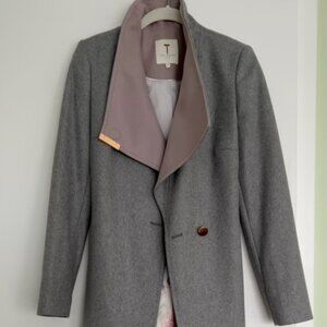 Ted Baker Midi Length Belted Wool Wrap Coat